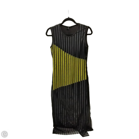 Dress Casual Midi By Cmb In Black & Green, Size: 4