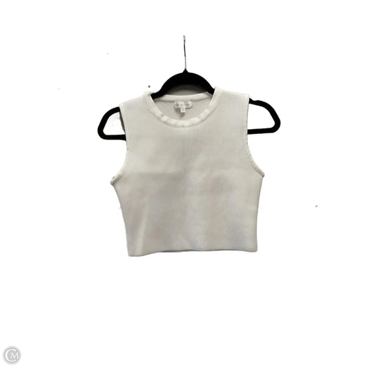 Top Sleeveless By Clothes Mentor In Cream, Size: L