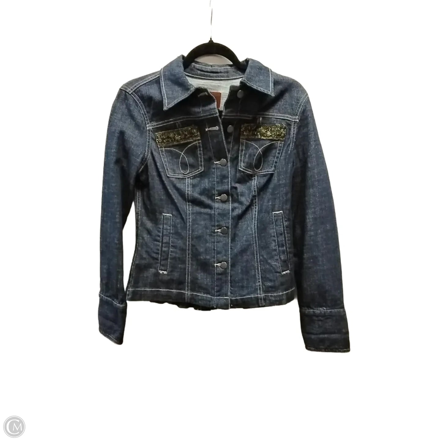 Jacket Denim By Calvin Klein In Blue, Size: S