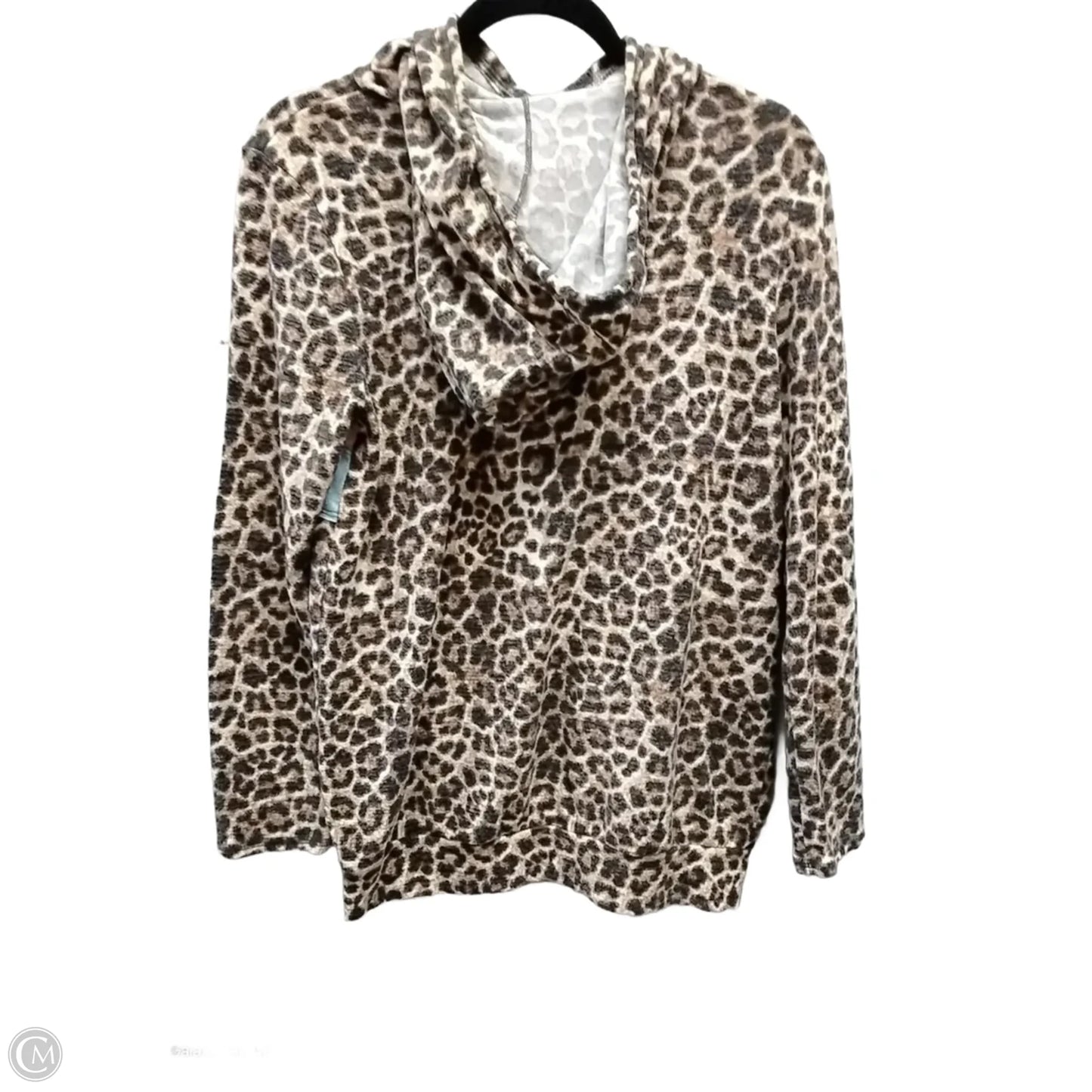 Top Long Sleeve Basic By Clothes Mentor In Leopard Print, Size: S