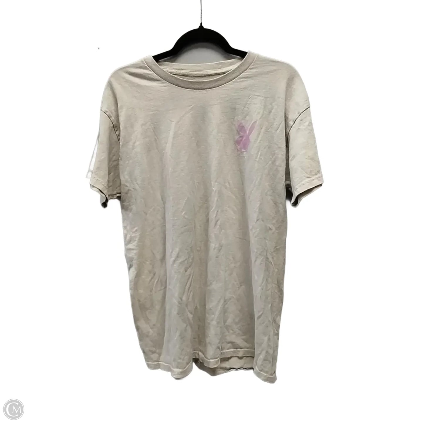 Top Short Sleeve By Clothes Mentor In Beige, Size: L