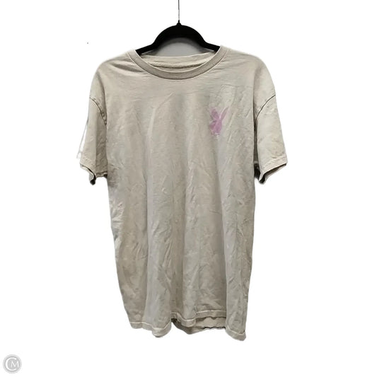 Top Short Sleeve By Clothes Mentor In Beige, Size: L