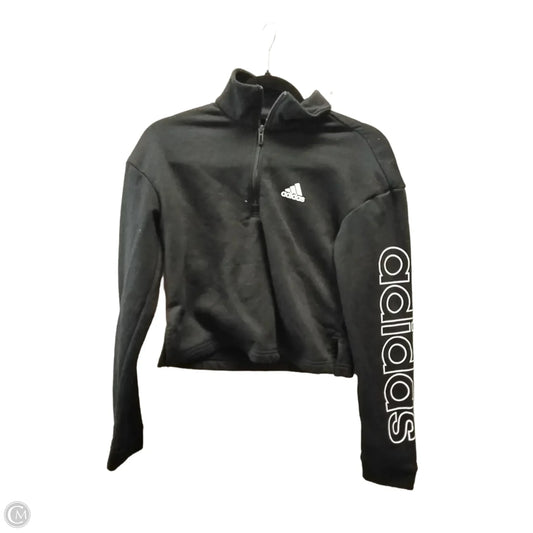Athletic Sweatshirt Collar By Adidas In Black, Size: S