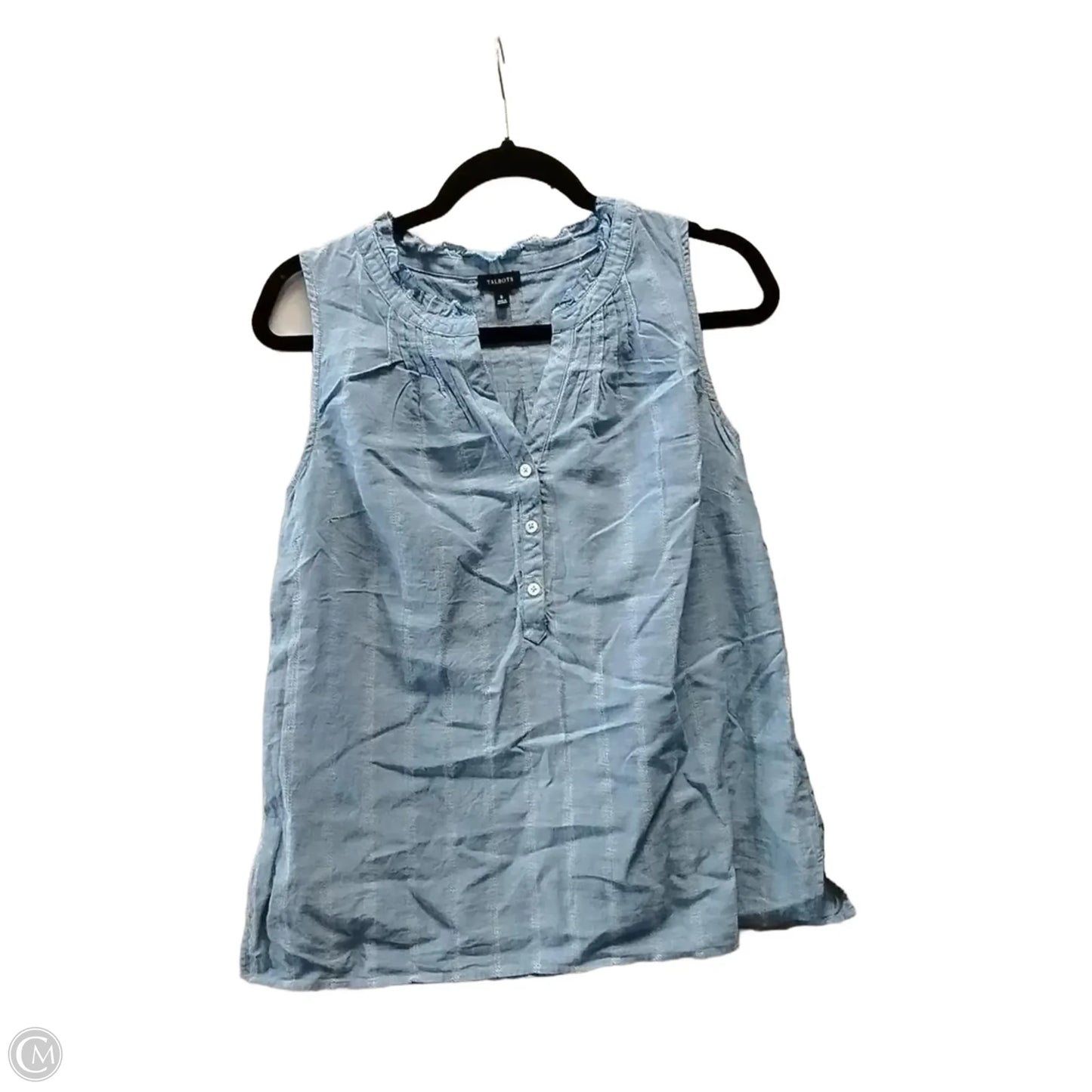 Blouse Sleeveless By Talbots In Blue, Size: S
