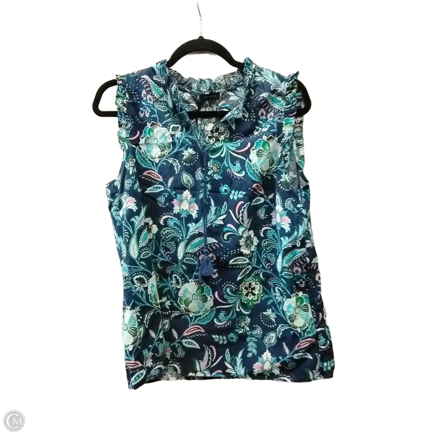 Blouse Sleeveless By Talbots In Floral Print, Size: M