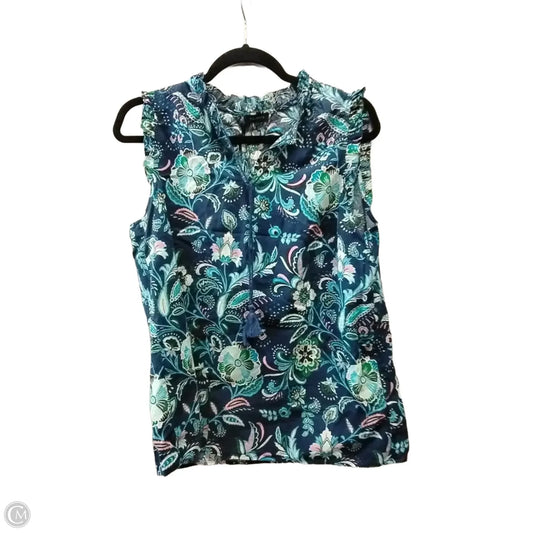 Blouse Sleeveless By Talbots In Floral Print, Size: M