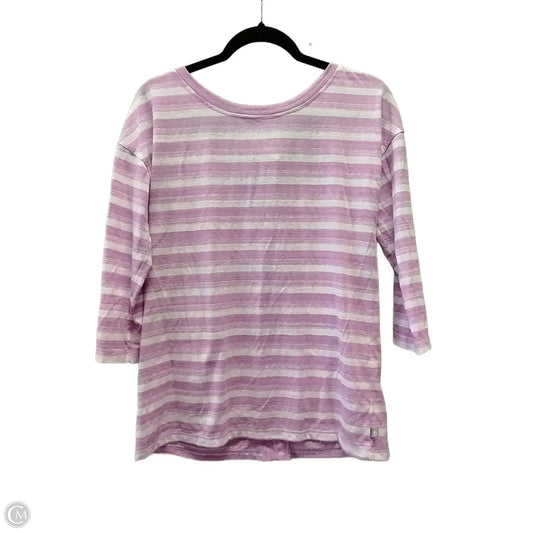 Top Long Sleeve By Talbots In Striped Pattern, Size: S