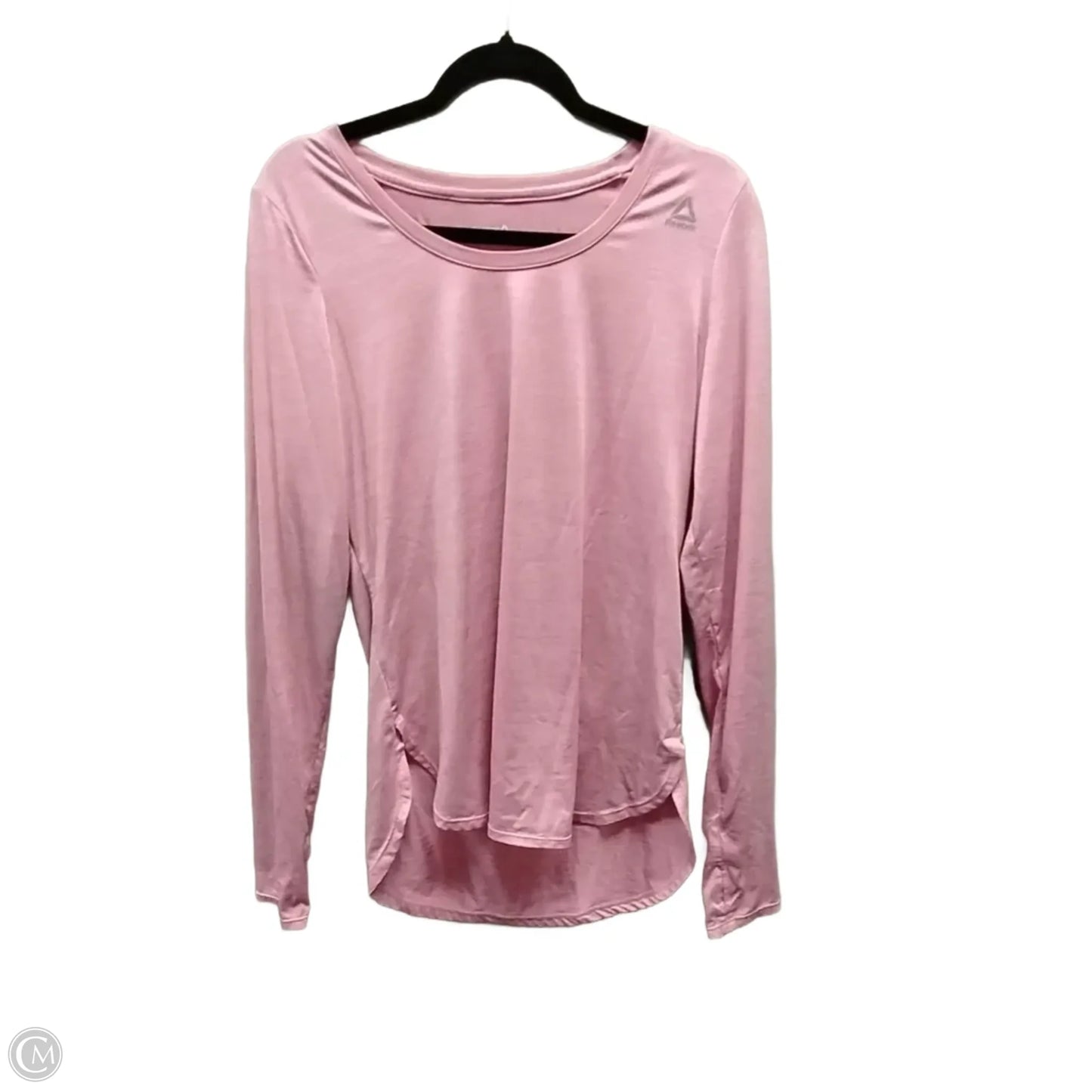 Athletic Top Long Sleeve Crewneck By Reebok In Pink, Size: M