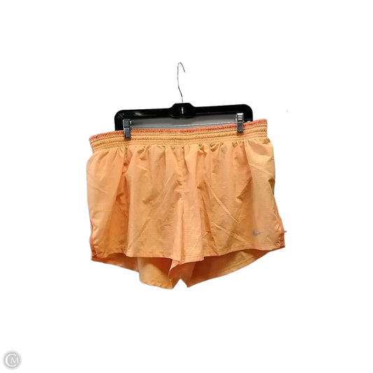 Athletic Shorts By Nike In Orange, Size: 2x