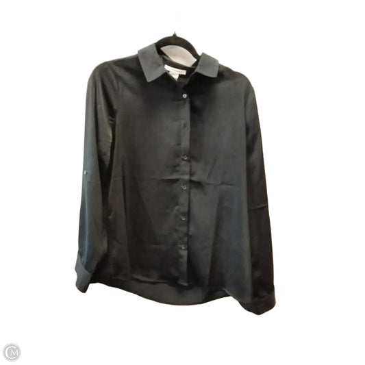 Blouse Long Sleeve By Clothes Mentor In Black, Size: S