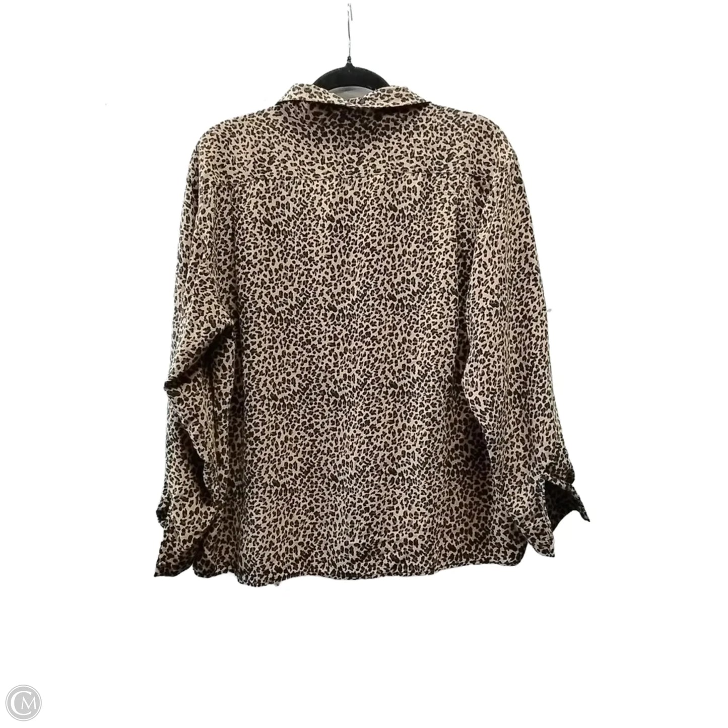 Blouse Long Sleeve By Allison Taylor In Animal Print, Size: L