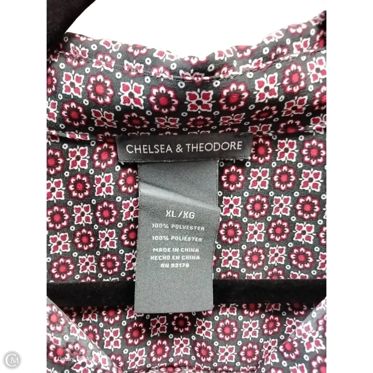 Blouse Long Sleeve By Chelsea And Theodore In Grey, Size: Xl