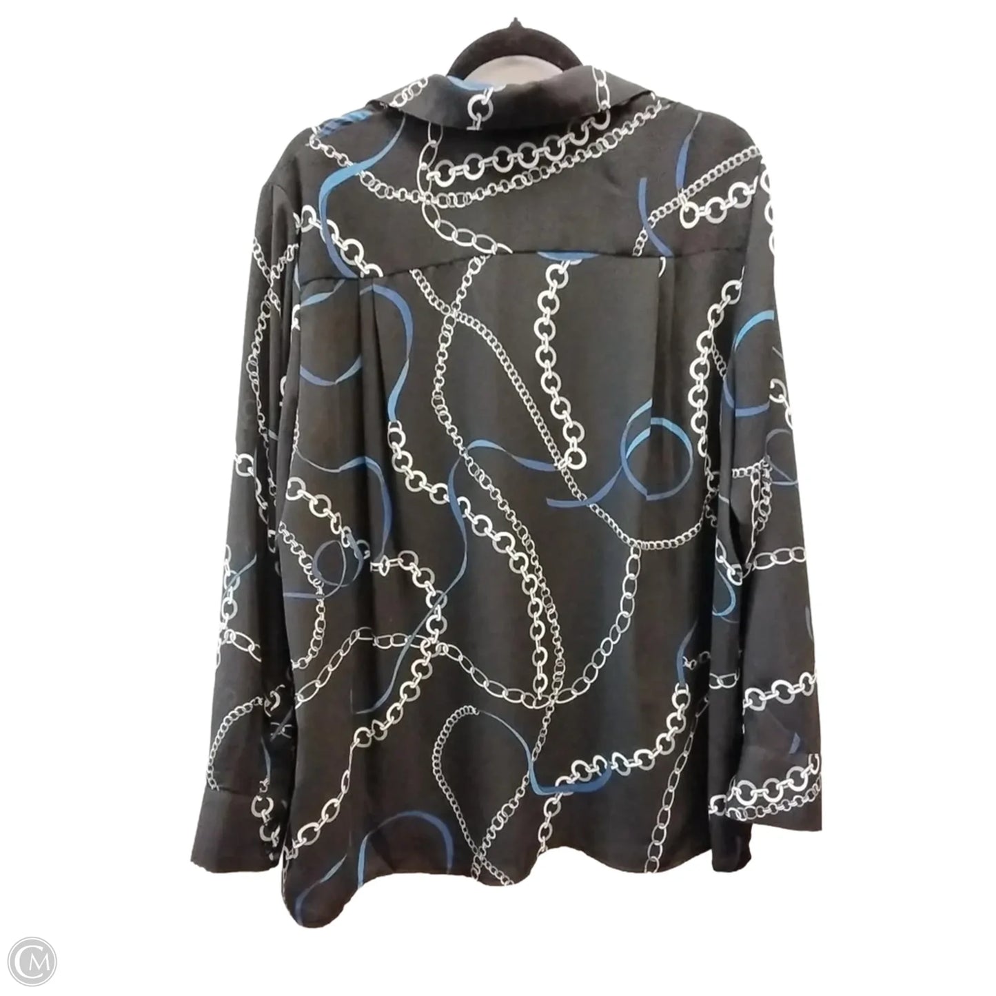 Blouse Long Sleeve By Chelsea And Theodore In Black, Size: Xl