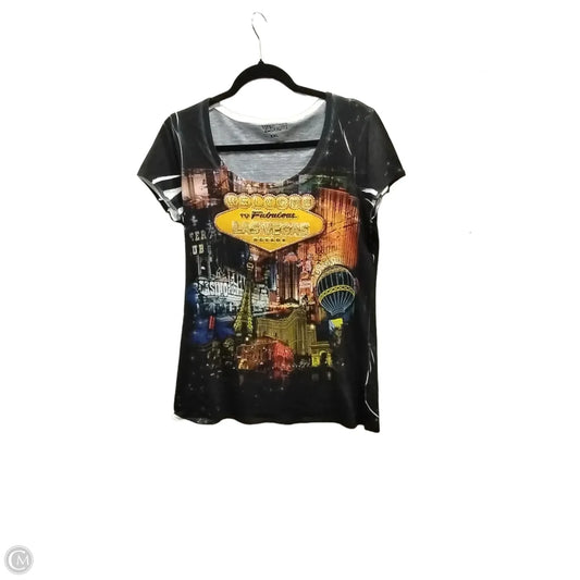 Top Short Sleeve By Vintage Suzie In Brown, Size: S