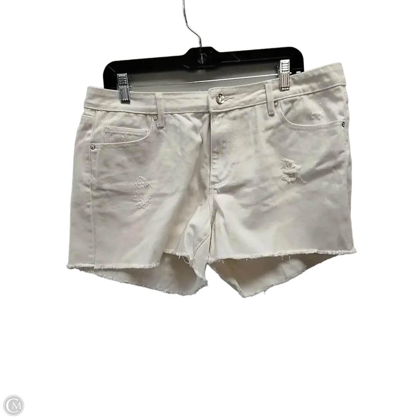 Shorts By Justfab In White Denim, Size: 16
