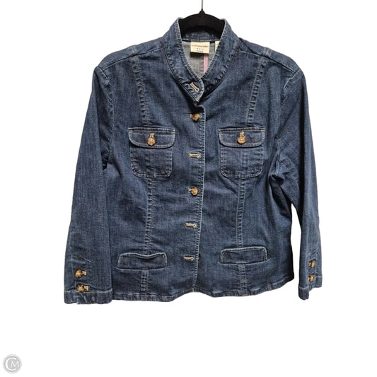 Jacket Denim By Covington In Blue Denim, Size: L