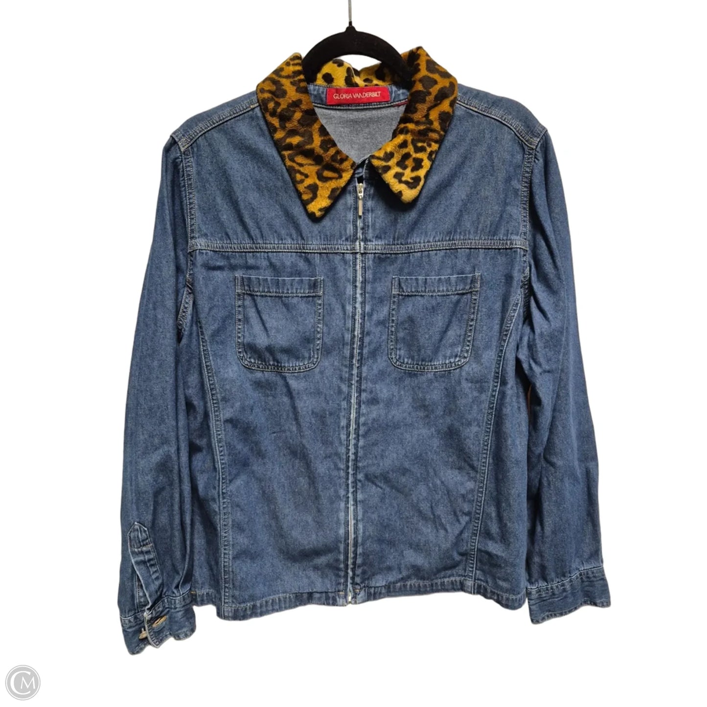 Jacket Denim By Gloria Vanderbilt In Blue Denim, Size: L
