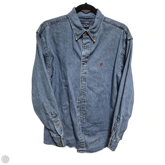 Jacket Denim By Ralph Lauren Blue Label In Blue Denim, Size: Large