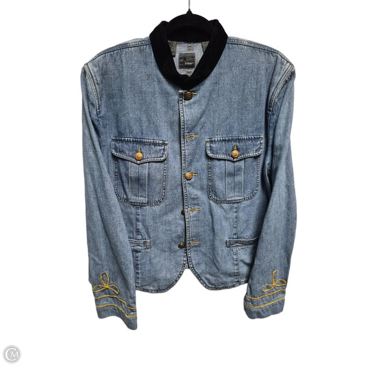 Jacket Denim By Liz Wear In Blue Denim, Size: 14