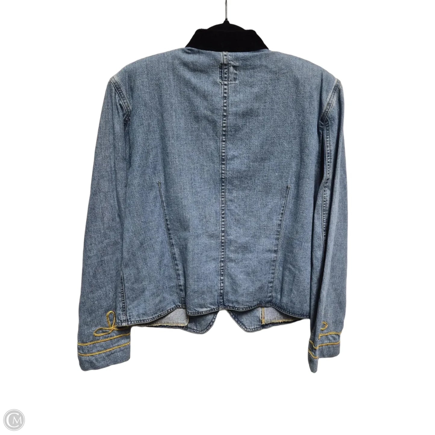 Jacket Denim By Liz Wear In Blue Denim, Size: 14
