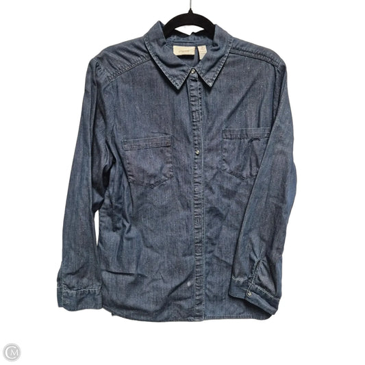 Jacket Denim By Chicos In Blue Denim, Size: M