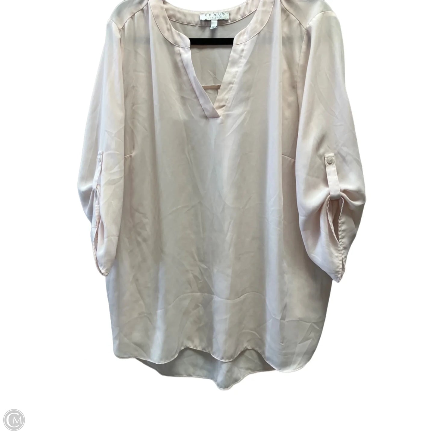 Blouse 3/4 Sleeve By Chaus In Pink, Size: 2x