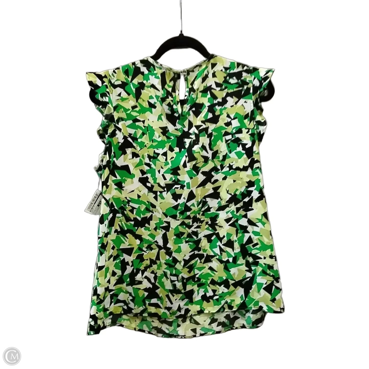 Blouse Short Sleeve By Ann Taylor In Green, Size: M