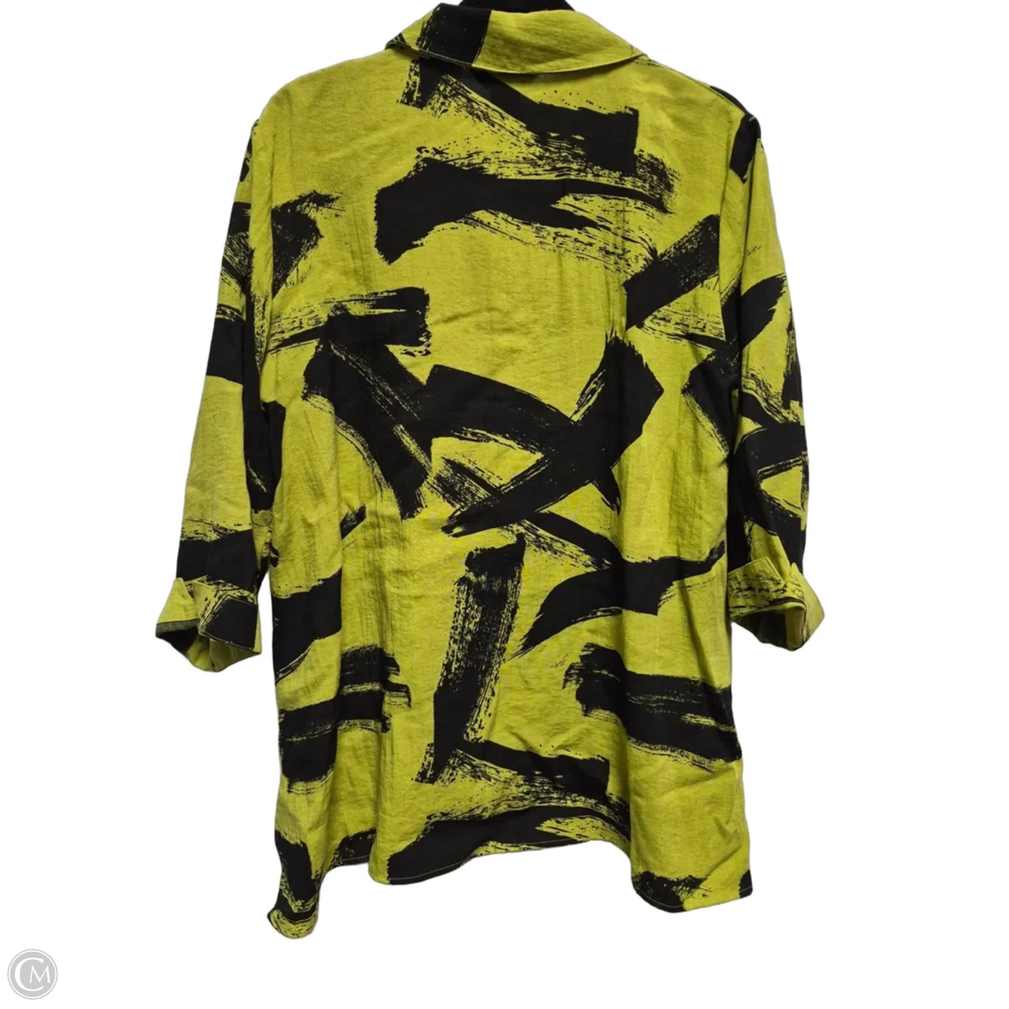 Jacket Shirt By Ali Miles In Green, Size: L