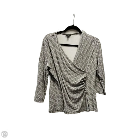 Blouse Long Sleeve By Talbots In Brown, Size: Mp