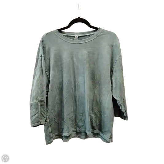 Athletic Top Long Sleeve Collar By Lululemon In Green, Size: 10