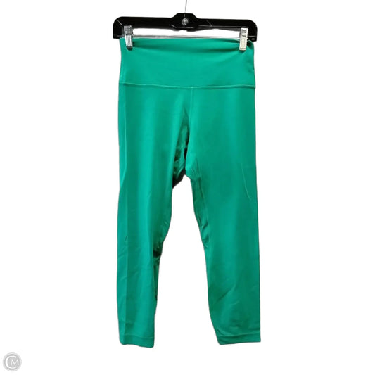 Athletic Top Long Sleeve Collar By Lululemon In Green, Size: 10