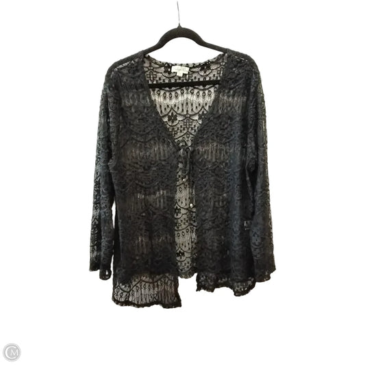 Blouse Long Sleeve By Indigo Rose In Black, Size: 1x