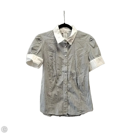 Blouse Short Sleeve By Speechless In Striped Pattern, Size: L
