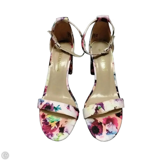 Shoes Heels Block By Dream Pairs In Floral Print, Size: 6.5