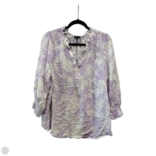 Blouse Long Sleeve By Talbots In Purple, Size: Xl