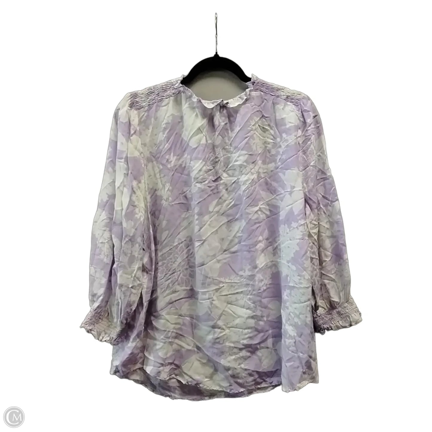 Blouse Long Sleeve By Talbots In Purple, Size: Xl