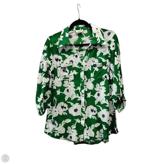 Blouse Long Sleeve By Ember In Floral Print, Size: M
