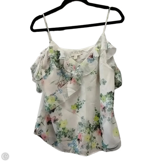 Blouse Short Sleeve By Ted Baker In Floral Print, Size: L