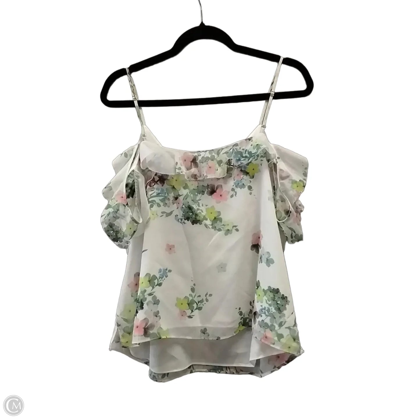 Blouse Short Sleeve By Ted Baker In Floral Print, Size: L