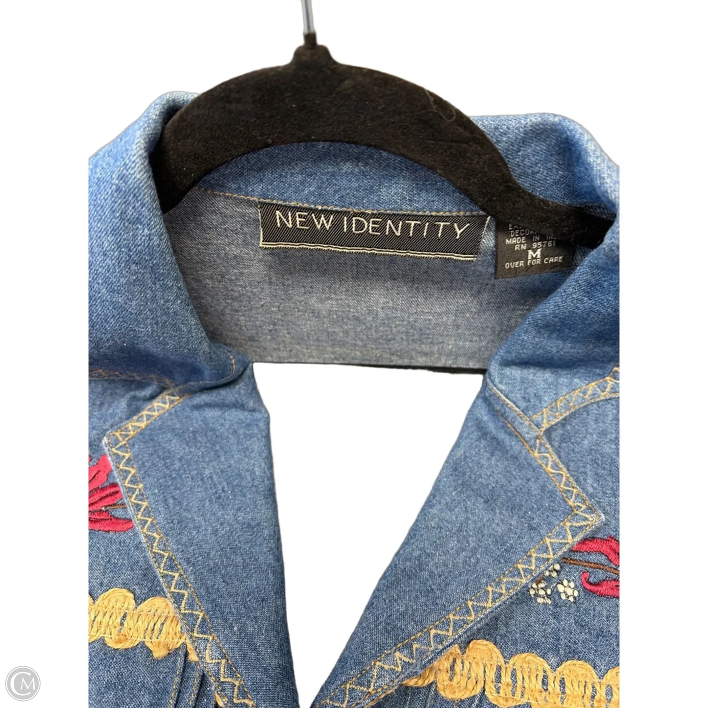 Jacket Denim By Clothes Mentor In Blue Denim, Size: M