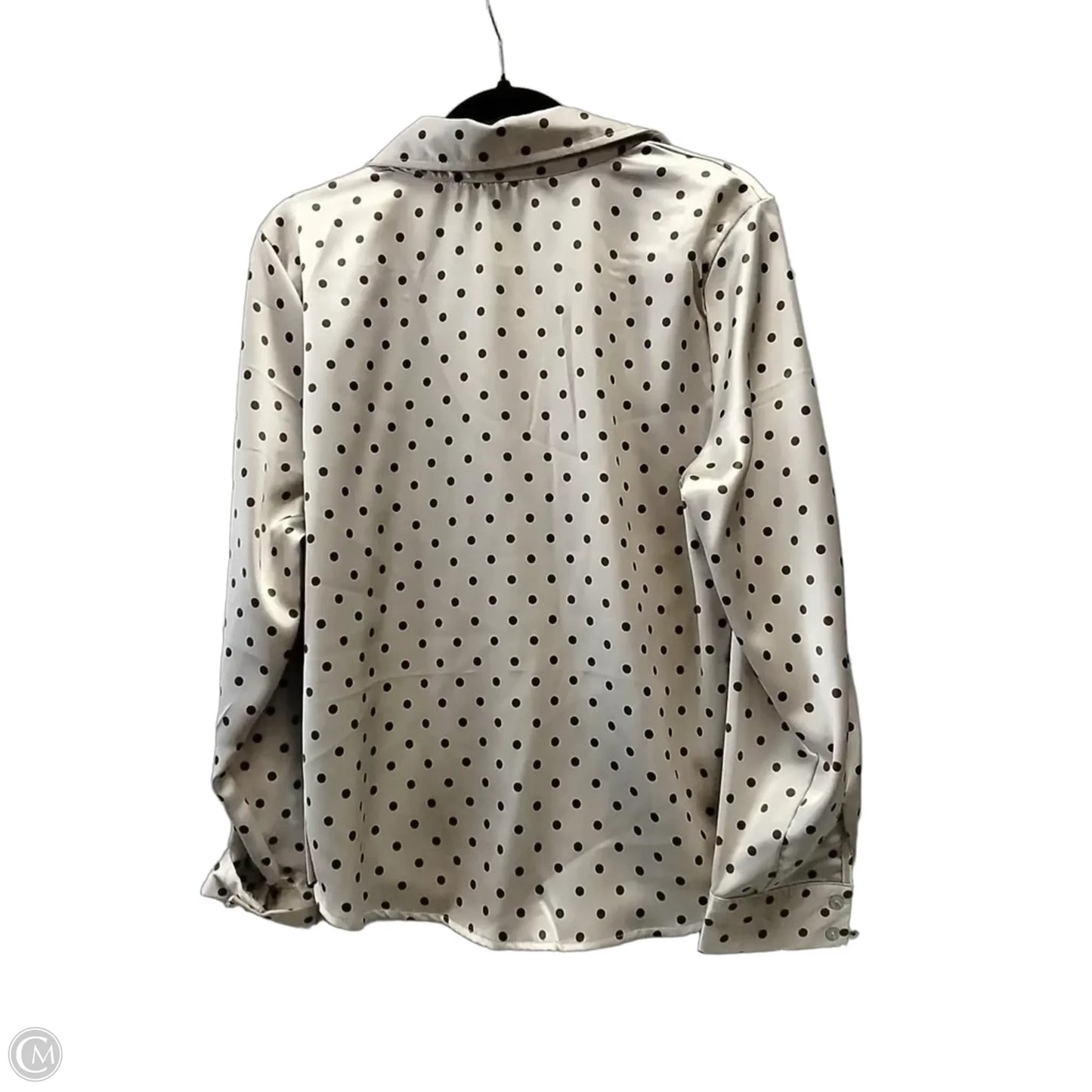 Blouse Long Sleeve By Life In Polkadot Pattern, Size: Xl