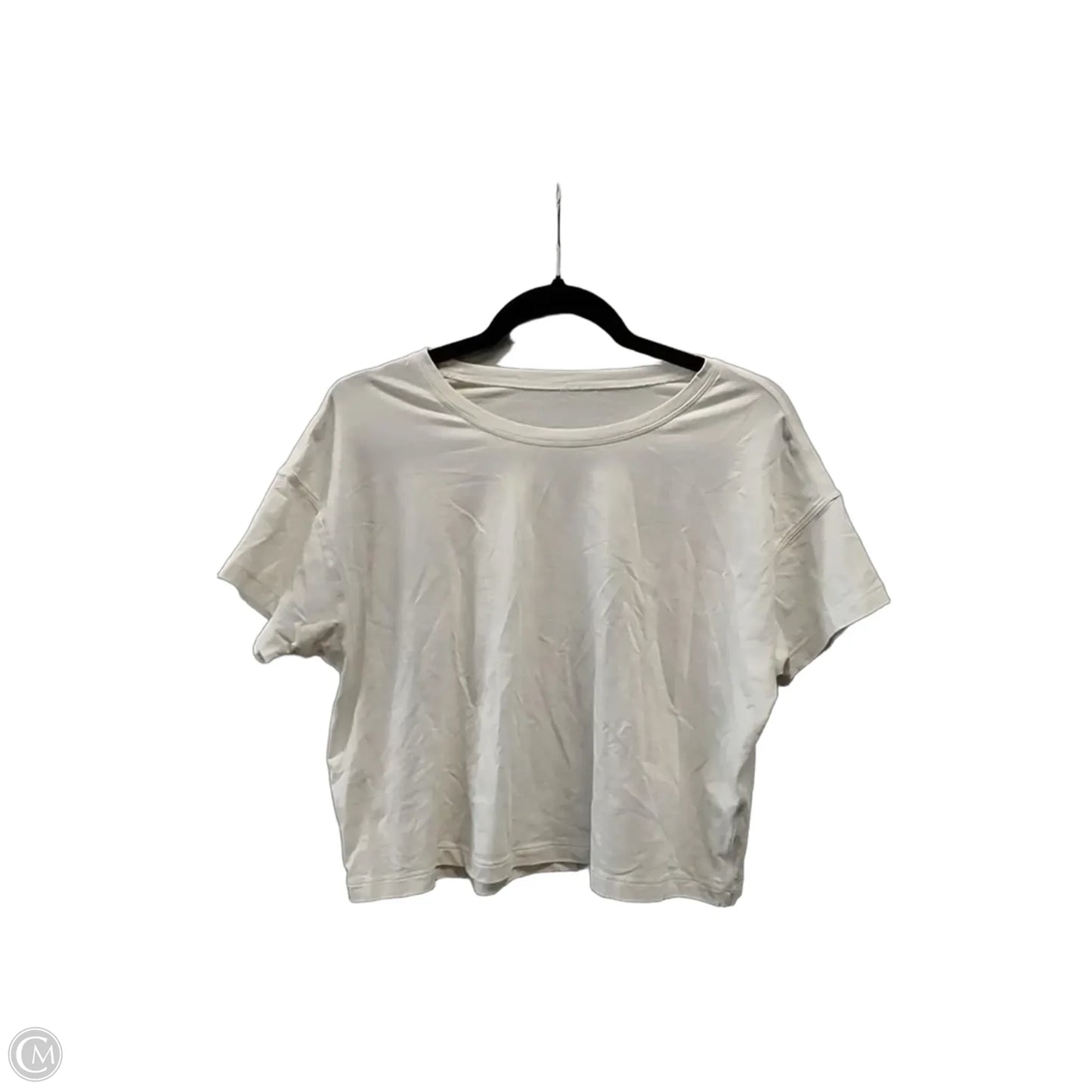 Athletic Top Short Sleeve By Lululemon In White, Size: M