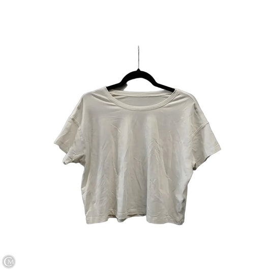 Athletic Top Short Sleeve By Lululemon In White, Size: M