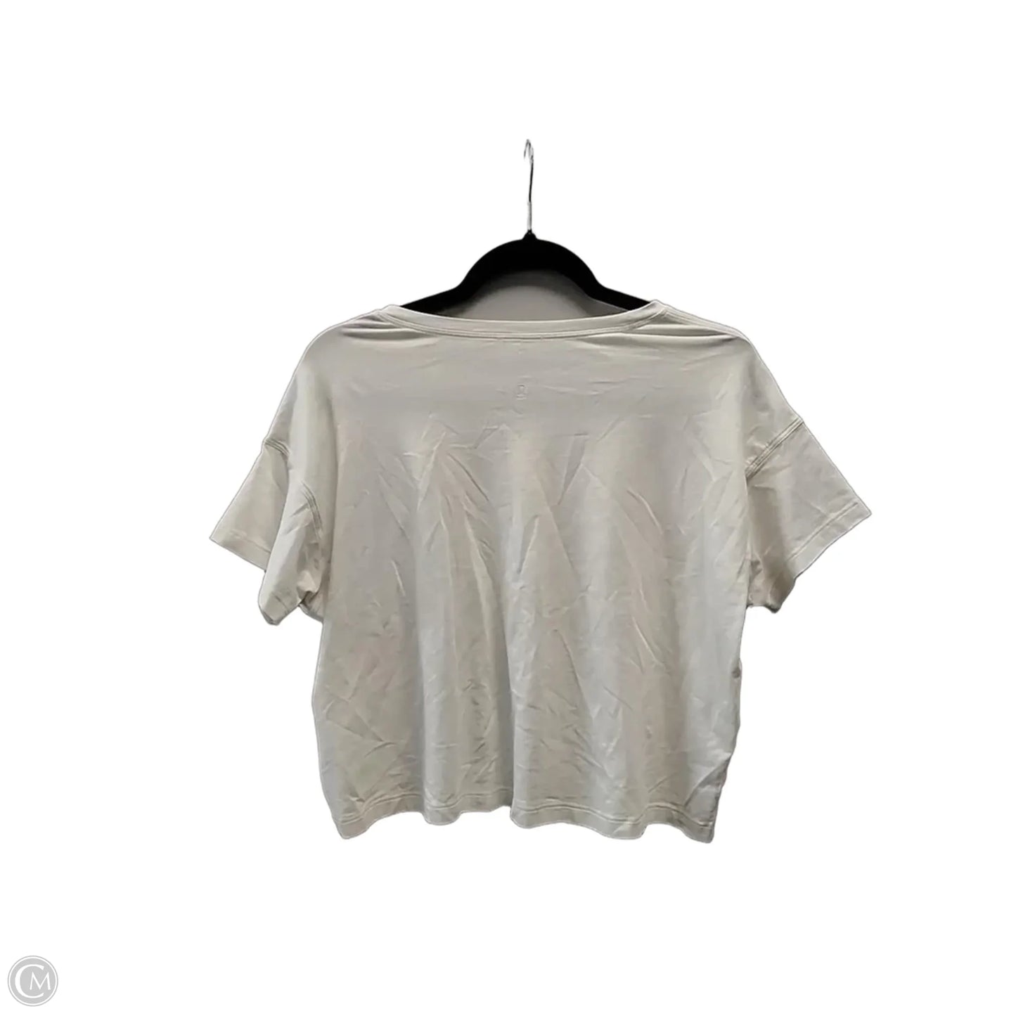 Athletic Top Short Sleeve By Lululemon In White, Size: M