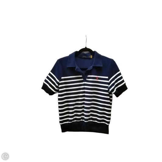 Top Short Sleeve By Polo Ralph Lauren In Striped Pattern, Size: M