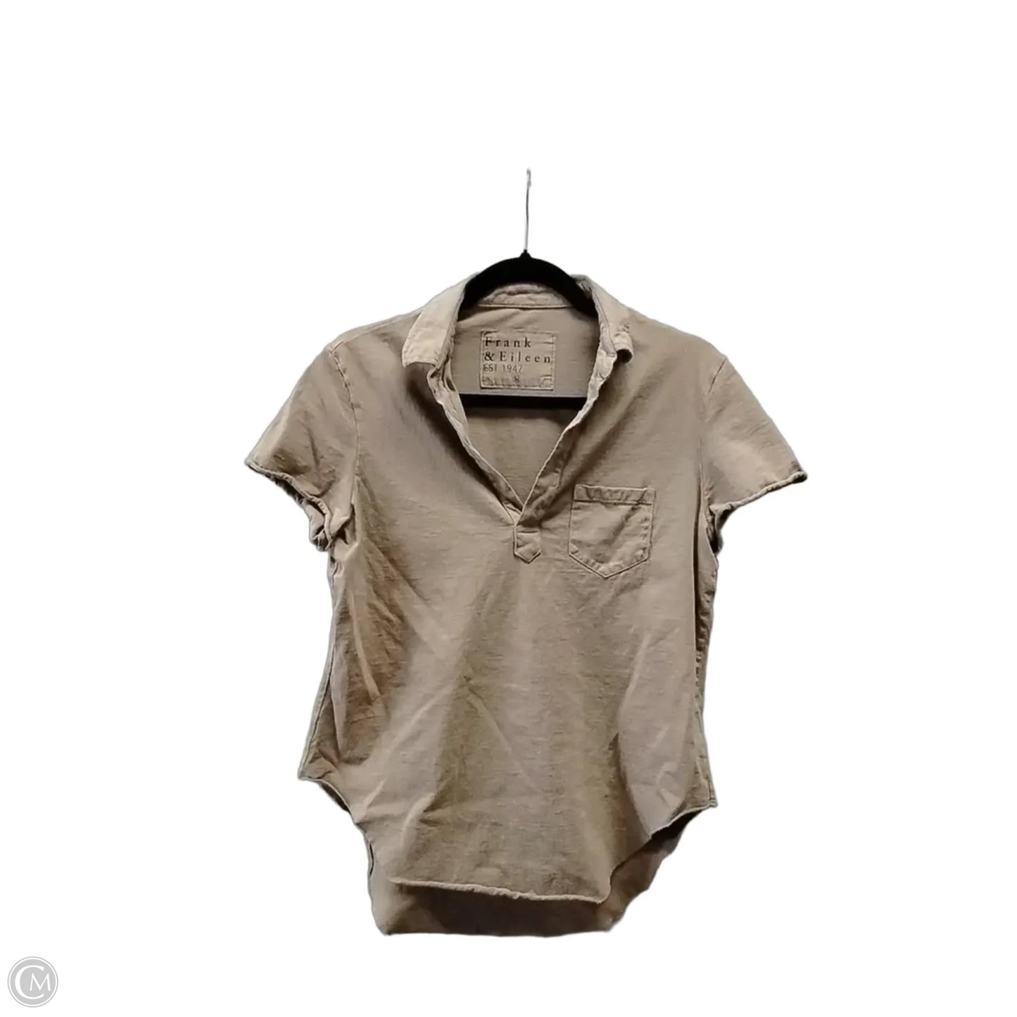 Top Short Sleeve By Frank And Eileen In Brown, Size: M