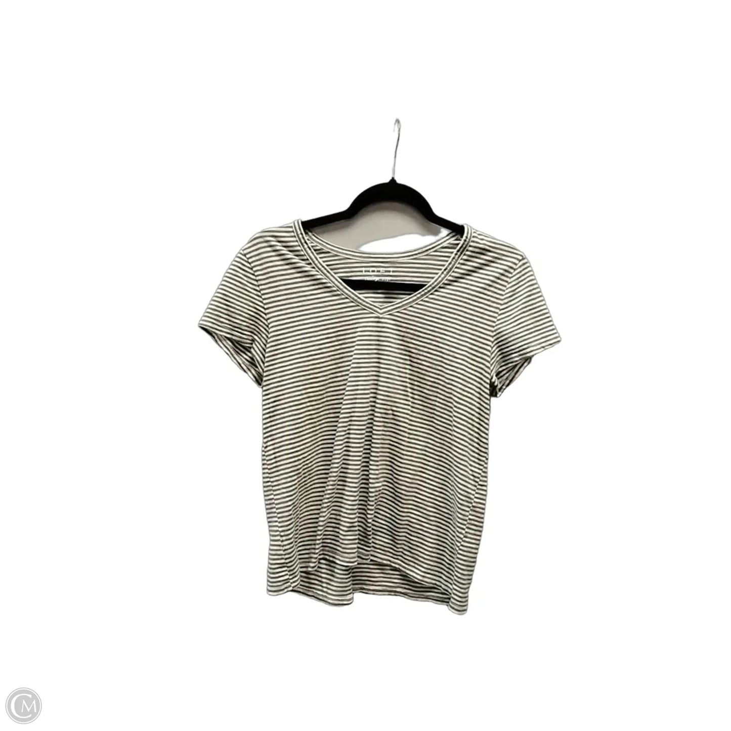 Top Short Sleeve By Loft In Striped Pattern, Size: S