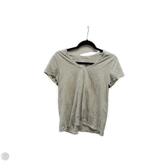 Top Short Sleeve By Loft In Striped Pattern, Size: S