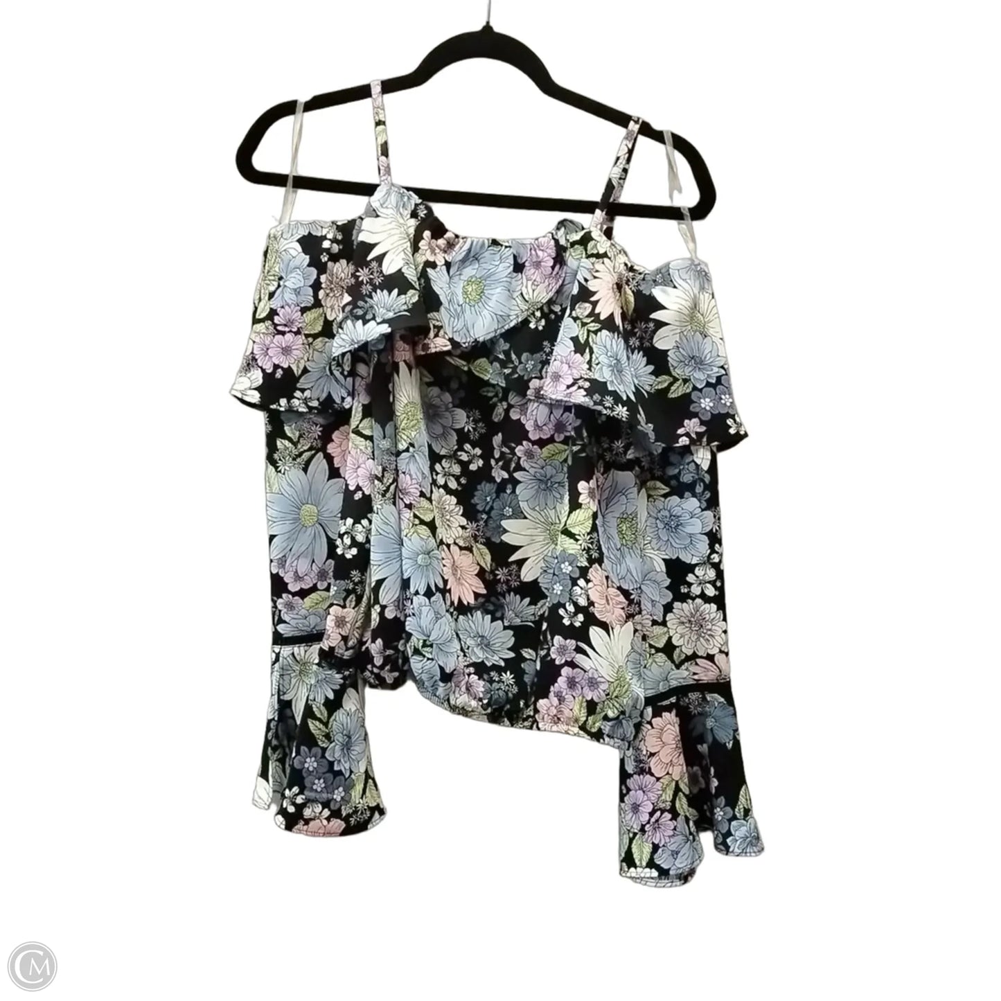 Blouse Long Sleeve By Clothes Mentor In Floral Print, Size: L