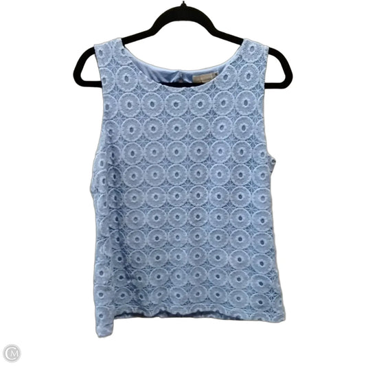 Blouse Sleeveless By Banana Republic In Blue, Size: L